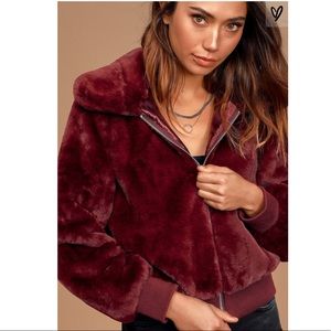 Band of Gypsies Je T'Adore Faux-Fur Bomber Jacket
